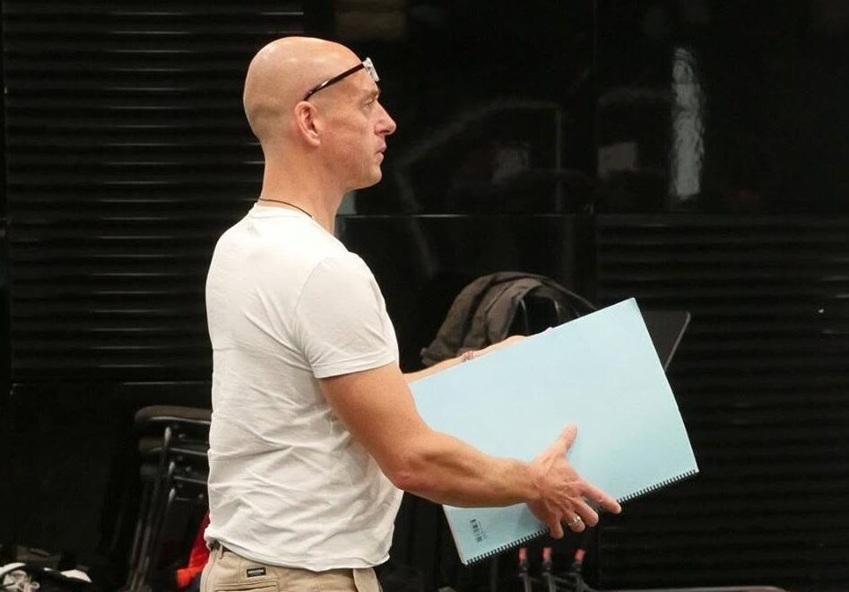 Peter Bruun during rehearsal